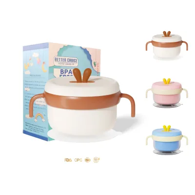 BPA-Free Insulated Silicone Feeding Bowl for Kids PPSU Thermos Bowl Water Heating and Anti-Slip Suction for Baby's Meal Dining