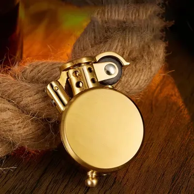 Lighter creative small fat block lettering custom retro grinding wheel personality kerosene lighter windproof boyfriend