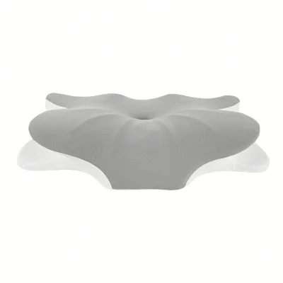Knitted Memory Foam Neck Pillow for Effective Pain Relief Side Sleeping and Nursing Cervical Positioner