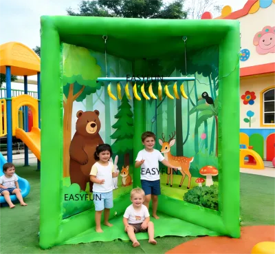 EASYFUN Fabrica Personalizado Juego Carnaval Multiuso Entrenamiento Reflejos Atrapar Palitos y Platano Feria