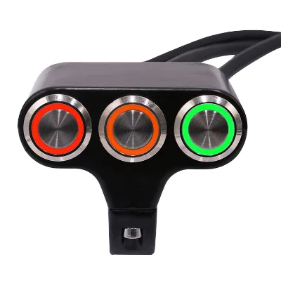 WEIRUI 3 Buttons ABS Plastic 22mm Ring Handlebar Mount Motorcycle Control Switch Mod Parts for E-Bike New China-Chic Design