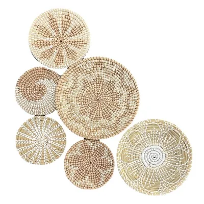 Seagrass Woven Wall Decoration Living Room Wall Basket Display Wall Basket for Home Hotel