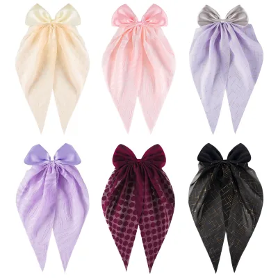 Europe and the United States New High-grade Bow Ribbon Women's Hair Large Temperament Hair Clip