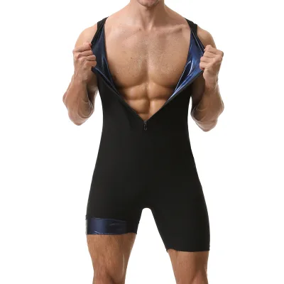Mens Full Body Sauna Sweat Bodysuit Shapewear for Tummy Control Compression Shirts Full Body Shapewear