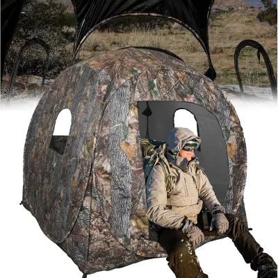 Outdoor Hunting Camouflage 150 Oxford Cloth Tent, Quick-opening, Double-layer Design.