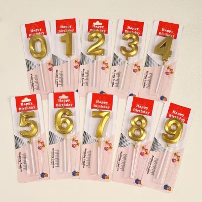 Gold Number Candle Cake Decorations Cake Topper for Birthday Parties and Anniversaries