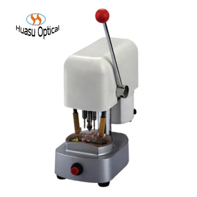 Eyeglass Pattern Lens Drilling Machine Optical Lens Processing Equipment Three Holes Driller with Lamp