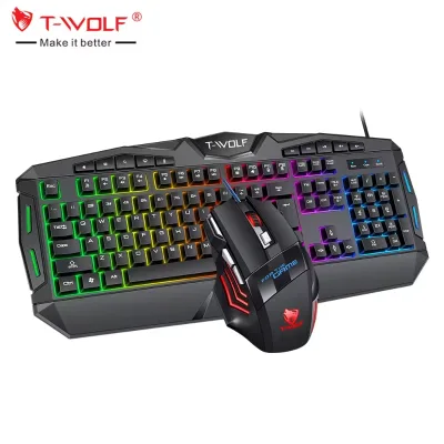 Free Sample Mouse Teclado Multimedia Keyboard Mice Combo Widen the Panel Supports Human Engineering Led Light Keyboard and Mouse