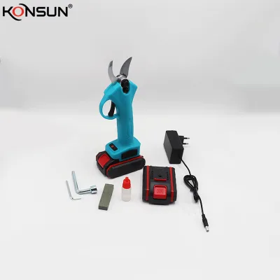KONSUN 25mm Cordless Powered Garden Tools Scissors Pruner Cordless Pruning Shears Cordless Scissors
