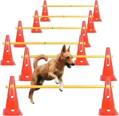 Premium Pet Training Equipment Dogs Interlocking Agility Training Obstacles for Outdoor Play and Safe Jumping Exercises