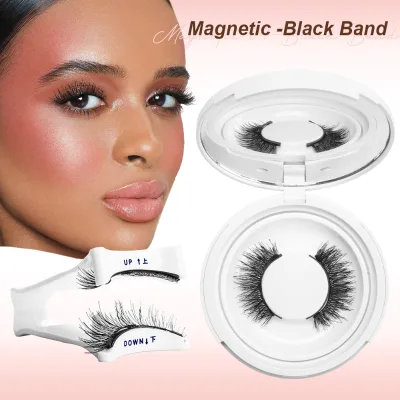 Wispy Vegan Magnetic Lashes with Applicator Reusable Custom logo Magnetic Lashes Kit Private Label