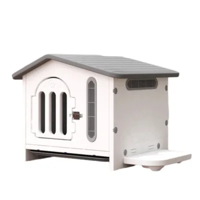 Customized Easy Install Sturdy Indoor Outdoor Eco-friendly Plastic House Kennels Crate Pet Dog Cage Stray Cat Shelter with Tray