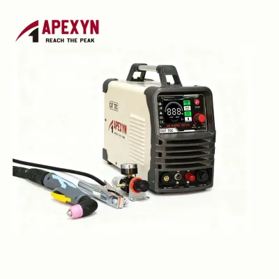 APEXYN CUT-70C 4-in-1 Plasma Cutter DIY Single Phase Manual Air Compressor for Home Use Stainless Steel Aluminum 20mm Max