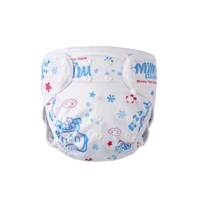Printed Design Soft Absorbent PUL Soft Babies Waterproof Disposable Washable Cloth Diaper Cover Adjustable One-Size