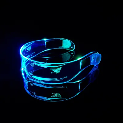 2024 Best Selling Customized LED Lighting Luminous Glasses Colorful Neon Party Favors for Halloween Events Bars
