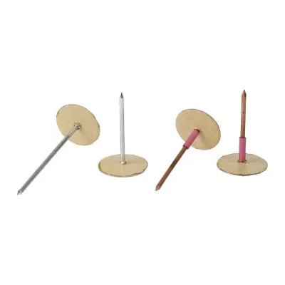 Piping Insulation System Weld Pins With Insulated Paper Cooper Coated Cup Head Pins