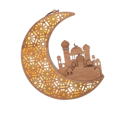Moon Star Lights Eid Decorations Muslim Decorative Moon Light Orb Lamp Ramadan Kreem Moon Decoration