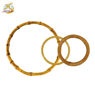 OEM Accept Custom Capacity Natural O Ring Bamboo Handle for Handbags