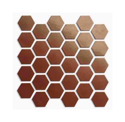 Arabesque Best-Selling Custom Gold Hexagon Modern Ceramic Mosaic Tile for Interior/Exterior Decor Hotel Use & DIY Craft