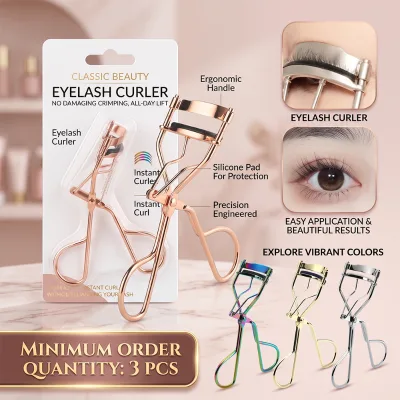 Bulk Wholesale Electroplating Eyelash Curler Long Lasting Lash Lift Makeup Tool for Natural Lashes Eyelash Extensions Tool
