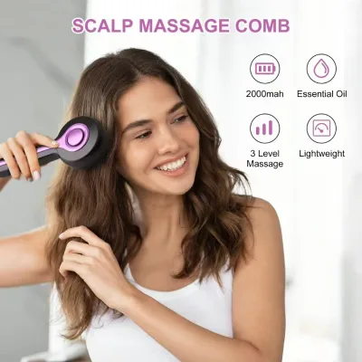 Electric Battery Operated ABS High Frequency Massage Shampoo Brush