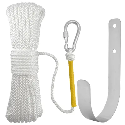 Professional Outdoor Mountaineering Climbing Rope Marine Lifebuoy Rope Marine Accessories White Anchor Line