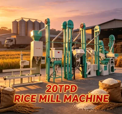 Factory Direct 20TPD Rice Milling Line High Yield White Rice Making Machine for African Small Mill