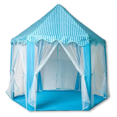 Children Hexagon Fantasy Castle Play Tent Princess Playhouse Indoor and Outdoor Activities Games Folding Tent House with Music