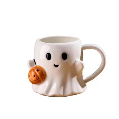 Halloween Water Cup Funny Little Ghost Mug Cute High Quality Ceramic Cup Gift Present HOFF Ostern Russische Ostern