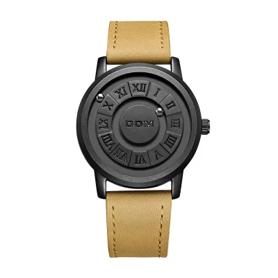 DOM Trend Concept New Personality Men's Watch Creative Scrolling Pointer Magnetic Force Fashion Watch for Men Waterproof