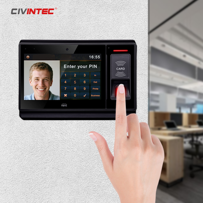 All-in-One Cloud Biometric Recognition Access Control & Time Attendance System 7" Touch Screen Security Solution
