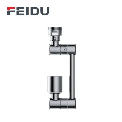 Modern Adjustable Bathroom Faucet Extender with Anti-Splash Robotic Arm Electroplated Rotating Accessory