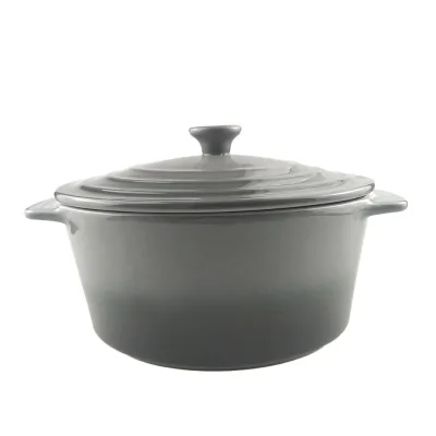 Wholesale Restaurant Cookware Pot Rounds Ceramic Casserole With Two Handles