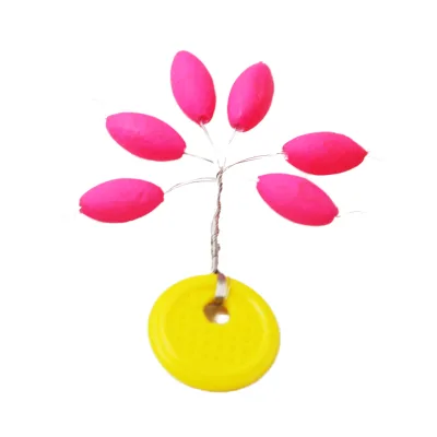 New China Customized Oval Shape Glowing Green/Red, Double Colors Fishing Foam Stopper Float Beads