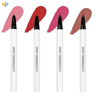 Liquid Lip Liner White Packaging OEM LOW MOQ Waterproof Brown Custom Logo Private Label Liquid Lipliner Pencil