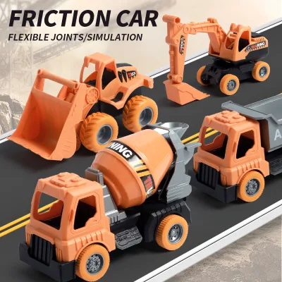 Direct Factory Supply Cheap Friction Toy Car Child Interactive Non-Toxic Friction Truck Toys Inertial Engineering Vehicle