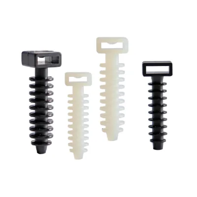 CH-6/8 Self-Locking Cable Tie Holder 2.5mm Nylon Strap Zip Tie Mounts Black White Customizable Cartons Lamp Holder Gecko Design
