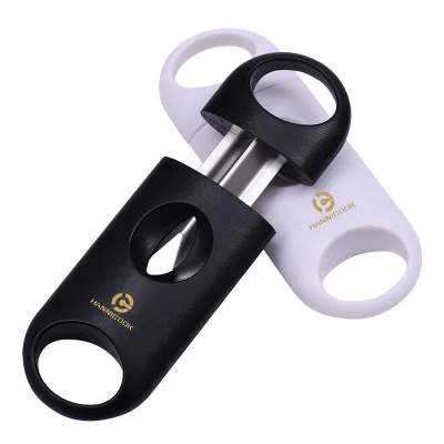 Cheap Wholesale Plastic Stainless Steel Single Blade Cigar V Shape Cutter
