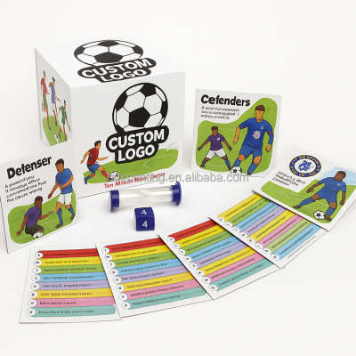 Custom Design Full Color Printing Friend Question Conversations Soccer Trivia Questions Team Cards Couple Game Cards for Boy