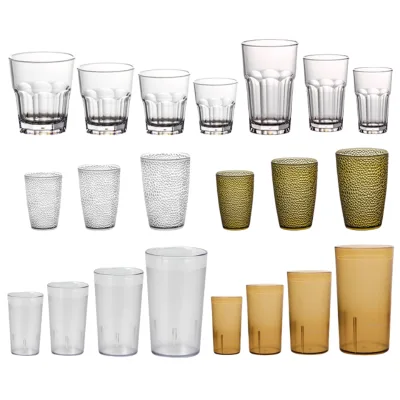 Pc Material Factory Sale Cheap Custom logo Thermostability Unbreakable Hotels Ktv bar Restaurant Party Water Juice Drinking Cup