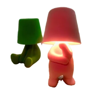 Beam Corner Creative Cross-border Flocking Small Colorful Person Table Lamp Restaurant Bar Bedside Night Light Decoration