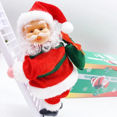 Creative Electric Climbing Santa Claus Toy with Music Home Christmas Decor and Children's Gift Sports & Entertainment Product