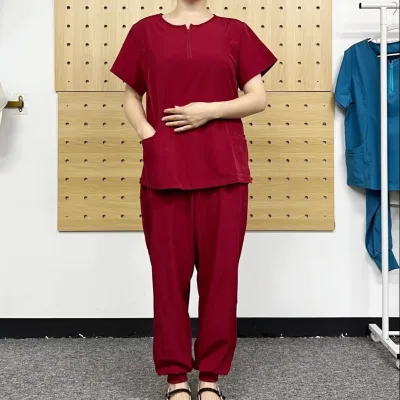 Nursing Supplies Comfortable Pharmacist Medical Uniform Scrubs Nursing Full Zip Custom Logo Nurse Pet Clinic Scrubs Uniform