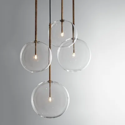 2025 New Design Industrial Pendant Light Glass LED Global Bolle Sola Pendant Lamp
