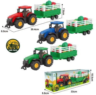 Children's Simulation Inertial Indoor Farmer Fence Friction Truck 13 14 Kinds Vegetables 3 Color Mixed Education Plastic