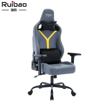 Factory directly adjustable durable ergonomic cheap price PU Leather blue gaming chair for home