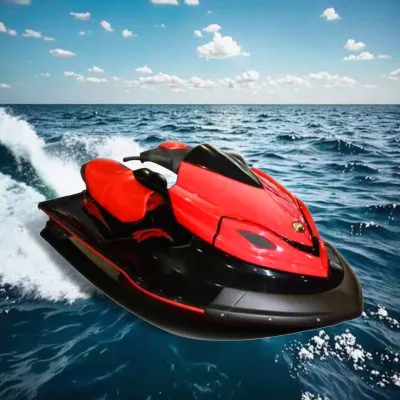 2025 New Design 1500cc Jet Ski Boat Double High Speed Fiberglass Assault Sightseeing Sea Sports Cruise with 4 Stroke Engine