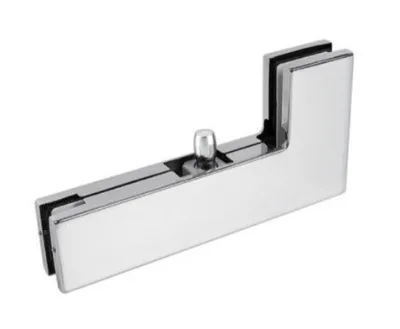 V-40 Aluminum Alloy L-Shape Frameless Glass Door Clamps Patch Fitting Newly Designed Glass Door Top Patch Fitting for Glass Door
