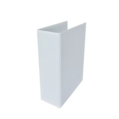 TAOYUAN Custom PVC Plastic Binder White 3-Pipe Stationary Document Holder with Clear Pocket