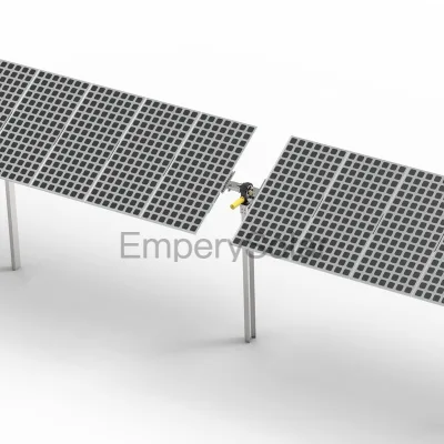 5kw Solar Mounting System PV Mount System Reducer Gear Motor Slewing Drive Single Axis Tracking 60 105mph Wind-Resistant